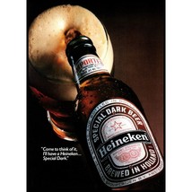 1984 Heineken Special Dark Lager Beer Vintage Print Ad Man Cave Bar Wall Art 80s - $10.97