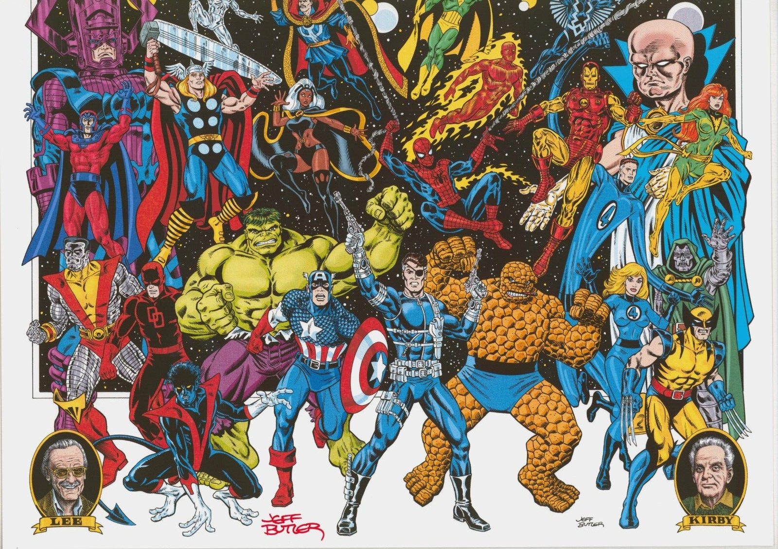 Jeff Butler SIGNED Marvel Comic Art Print ~ Stan Lee Jack Kirby Hulk Thor X-Men - $45.53