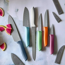 New Pampered Chef COATED KNIFE SET OF 6 Kitchen Tools 100837 Dishwasher-... - $59.99