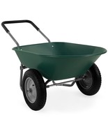 Heavy Duty 2-Wheel Multipurpose Rust Proof Wheelbarrow - Green - $336.61 CAD