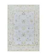 Oushak Hand Knotted Turkish Design Rug living room Gray Checkered Rug Ca... - $330.00+