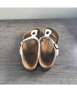 Birkenstock Sandals Womens Sz 39 Pearlized Ivory Gizeh Birko-Flor Open Toe - $650.31 MXN