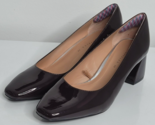 Zara Trafaluc Womens US 8 Glossy Classic Black Block Heel Dress Shoes Eu... - £23.58 GBP