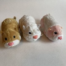 Lot Of 3 Zhu Zhu Pets Hamsters Jilly Chunk Mr. Squiggles READ (Need Repair) - £9.86 GBP