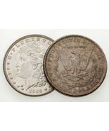 1884 &amp; 1884-O 1 $ Dollar D&#39;Argent Morgan Lot De 2 Pièces En État BU Choisi - $210.05