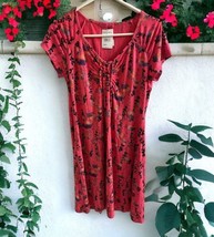 NWT Vintage 90&#39;s Fresh Produce Dress Short Sleeve Floral Pink Size LARGE - $58.40