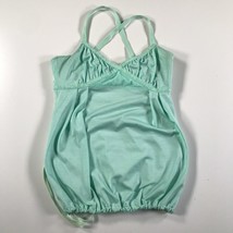 Lululemon Tank Top Womens 4 XS Green Heathered Drawstring Waist Tank wit... - $12.86