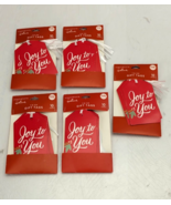 Pack of 5 Hallmark Inspirations Joy to You Christmas Gift Tags Tie On 10... - $240.37 MXN