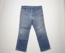 Vintage 90s Lee Mens Size 36x29 Distressed Flared Bootcut Denim Jeans Bl... - $39.55