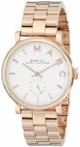 Marc By Marc Jacobs MBM3244 Baker Silver Dial Rose Gold-tone Ladies Watch - £90.42 GBP