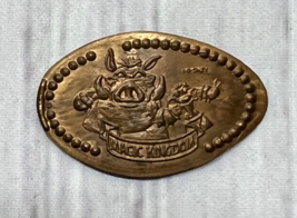 WDW Magic Kingdom - Timon &amp; Pumbaa (The Lion King) Pressed Elongated Penny Coin - £9.19 GBP