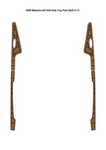 2008 Mastercraft X45 Side Top Pad Boat EVA Teak Deck Foam Faux Floor Mat  - $150.00