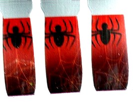 Gothic Nail Art Decals Polish Sticker Cosplay Witch Costume Accessory RED Spider - £2.30 GBP