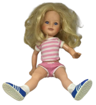 Tomy Hang Ten Kimberly Doll Vintage 1980s Blue Sneakers Socks Pink Shorts 18&quot; - £15.51 GBP