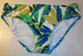 Alex Marie Size 8 Shirr Side Tunnel Pant Leaf New Womens Bikini Bottoms Swimwear - £45.66 GBP