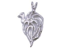 Peacock Charm Pendant .925 Sterling Silver - $22.49