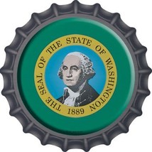 Washington State Flag Novelty Metal Bottle Cap BC-146 - £16.41 GBP