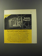 1953 Kodak Pageant Sound Projector Advertisement - £14.87 GBP