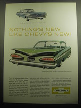 1959 Chevrolet Impala Sport Coupe and Bel Air 4-Door Sedan Advertisement - £14.78 GBP