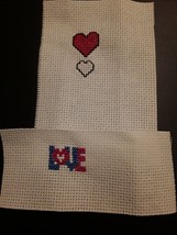 COMPLETED Heart Finished Cross Stitch - $4.99