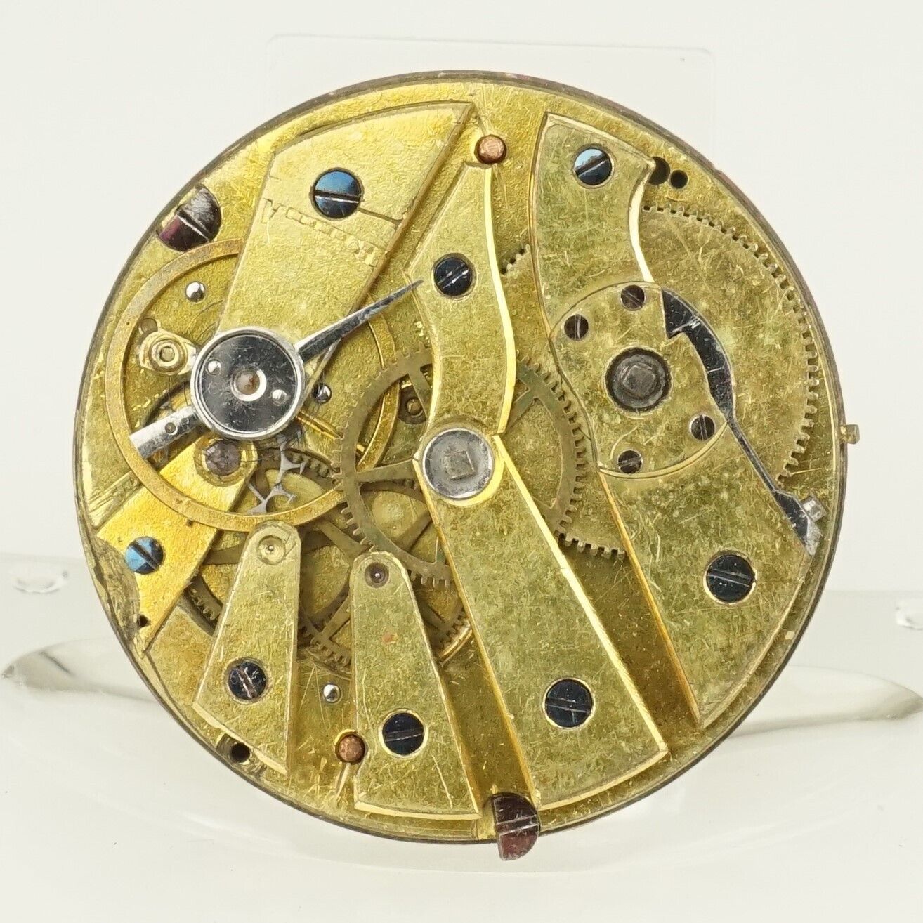 Rare! Movement pocket watch men&#39;s watches no spindle impact duplex rare-... - $17.82