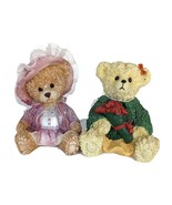 Bear Figurines Teddy Figures Boy and Girl Farmhouse Decor - $25.32