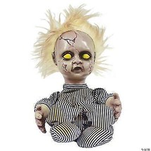 Creepy Doll Animated Prop Kicking Halloween Scary Eerie Haunted House MP44021AA - £49.77 GBP