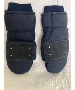 Vintage SKI Snow Mittens.  Nylon, Leather, Down. Ladies Medium - £14.95 GBP