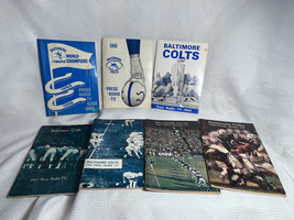 Baltimore Colts  NFL VTG Lot Of 7 Press Radio TV Guide Media Books 1960&#39;s - £119.86 GBP