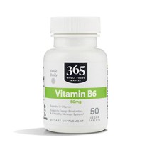 5/2027 365 by Whole Foods Market, Vitamin B6 50mg, Vegan, 50 Tablets - $9.89