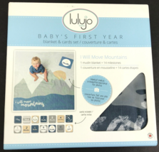 Lulujo Baby&#39;s First Year Muslin Blanket &amp; 14 Card Set - I Will Move Moun... - $9.88