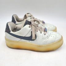 Nike Womens White Purple AF1 Air Force 1 Sage Spruce Aura Low Top Sneakers Sz 5 - £31.69 GBP