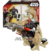 Year 2015 Star Wars Hero Mashers Figure With Vehicle Sith Speeder And Darth Maul - £29.86 GBP