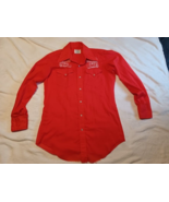 Vintage H BAR C Shirt Mens Large California Ranchwear Red Snap Embroider... - $45.63