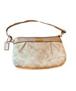 Coach Tan/Bronze Leather Wristlet with Signature Monogram Logo - $243.94 MXN