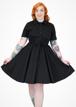 Black Circle Dress With Short Sleeves XS-3XL - $62.95