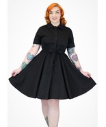 Black Circle Dress With Short Sleeves XS-3XL - £49.33 GBP