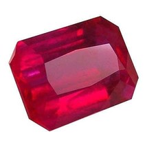 Certified Natural 7.50 Carat Ruby Gemstone,Emerald Shape Ruby,Lab Certified Ruby - £79.92 GBP