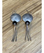 Marcell Funky Abstract Sterling Silver Dangle Drop Hook Earrings Estate ... - $134.47 CAD