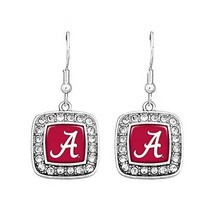 47274 Officially Licensed Alabama Square Dangle Earrings - £12.82 GBP