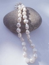 Baroque white pearl necklace Classic irregular large south sea pearl, Wedding je - £112.45 GBP