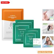 Luxury King Size Disposable Travel Essentials: Sheets &amp; Towels Set for 2... - $38.56