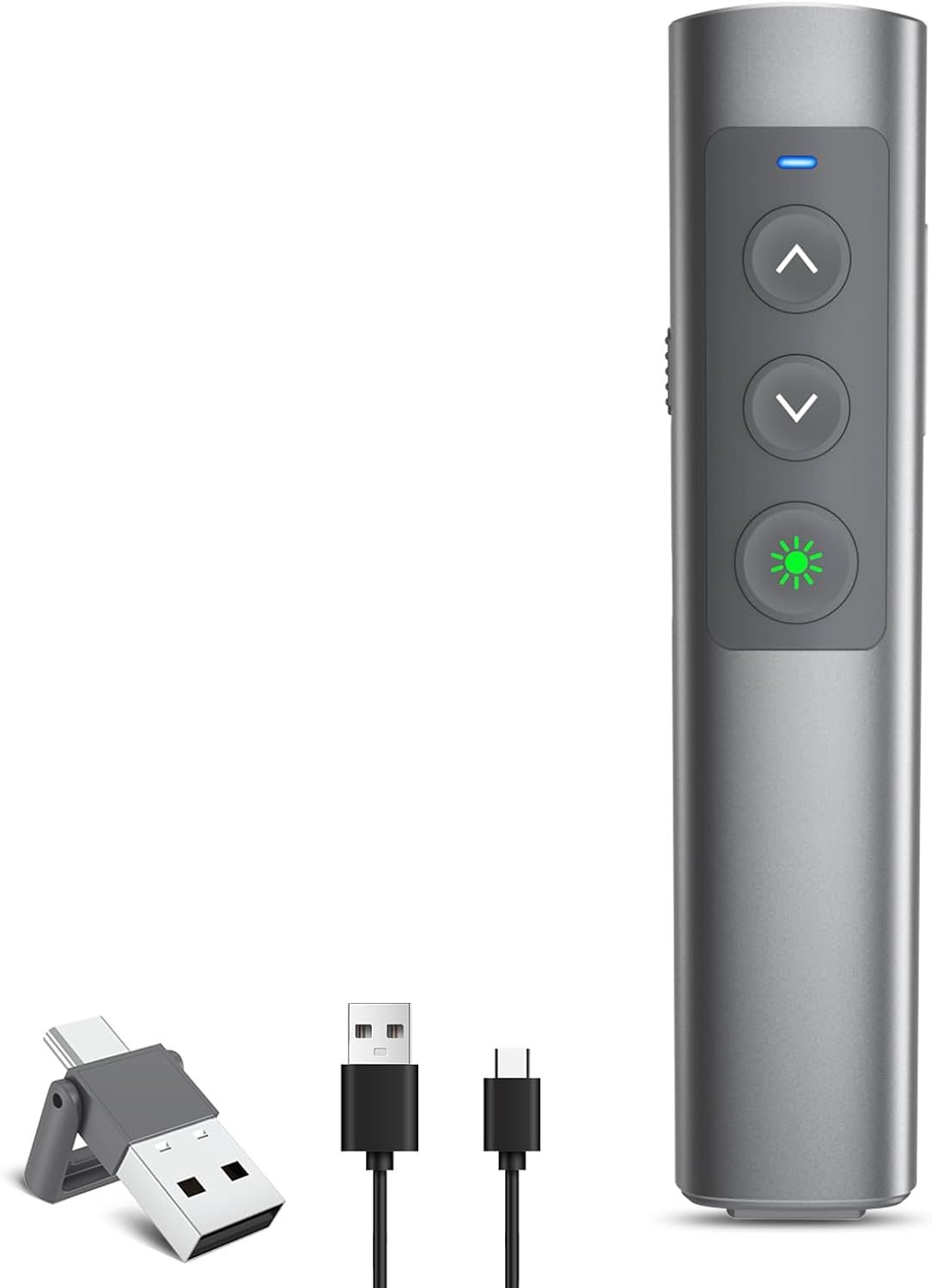 Rechargeable Presentation Clicker, 2 In 1 Usb-A Usb-C Metal Wireless Remote - $46.99