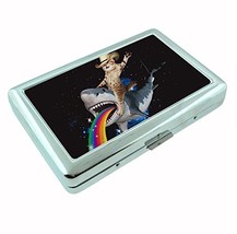 Cat Bucking Puking Rainbow Shark R1 Hip Silver Cigarette Case Id Holder ... - £8.61 GBP