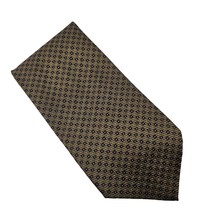 Roberto Villini Collezione Mens Silk Tie Geometric Pattern Gold &amp; Blue H... - £12.24 GBP