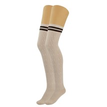 1 Pair Over Knee Thigh High Knitted Socks for Women Warm Stocking Long Boot Sock - £7.56 GBP