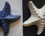 Seaside Ocean Ceramic Starfish Décor 5”x5”x1”, S24, Select: Blue or White - £3.13 GBP