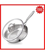 Versatile 8-Inch Frying Pan with Tempered Glass Lid - Perfect for Stir F... - $1,272.85 MXN