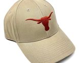 National Cap MVP Texas Longhorns Mascot Logo Solid Khaki Curved Bill Adj... - £18.45 GBP