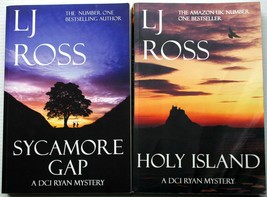 Lot 2 Lj Ross Dci Ryan Mystery 1-2 Sycamore Gap~Holy Island Pagans Politics Past - £19.57 GBP